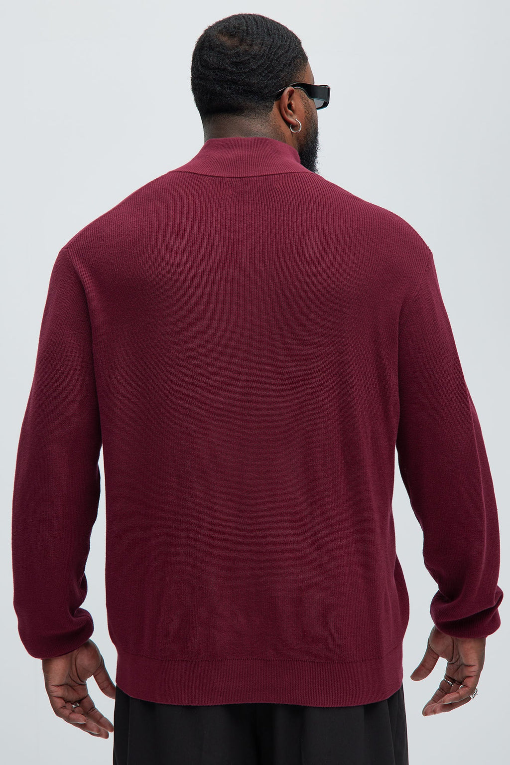 Shawn Quarter Zip Sweater - Red