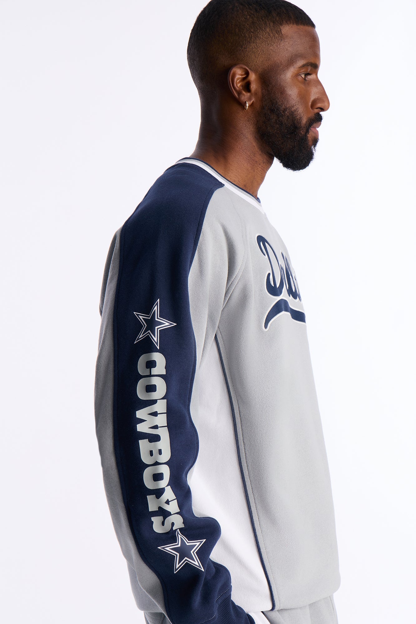 Cowboys Wave Rider Crewneck Sweatshirt - Grey