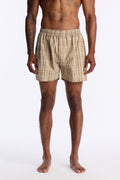Classic Plaid Cotton Boxer - Tan