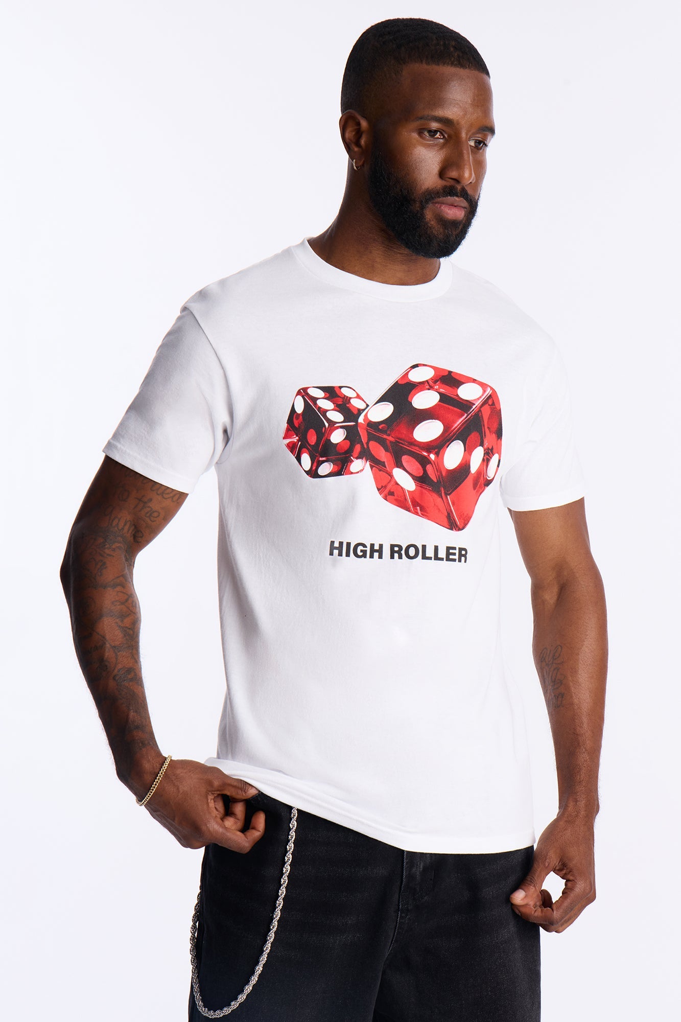 High Roller Suite Short Sleeve Tee - White