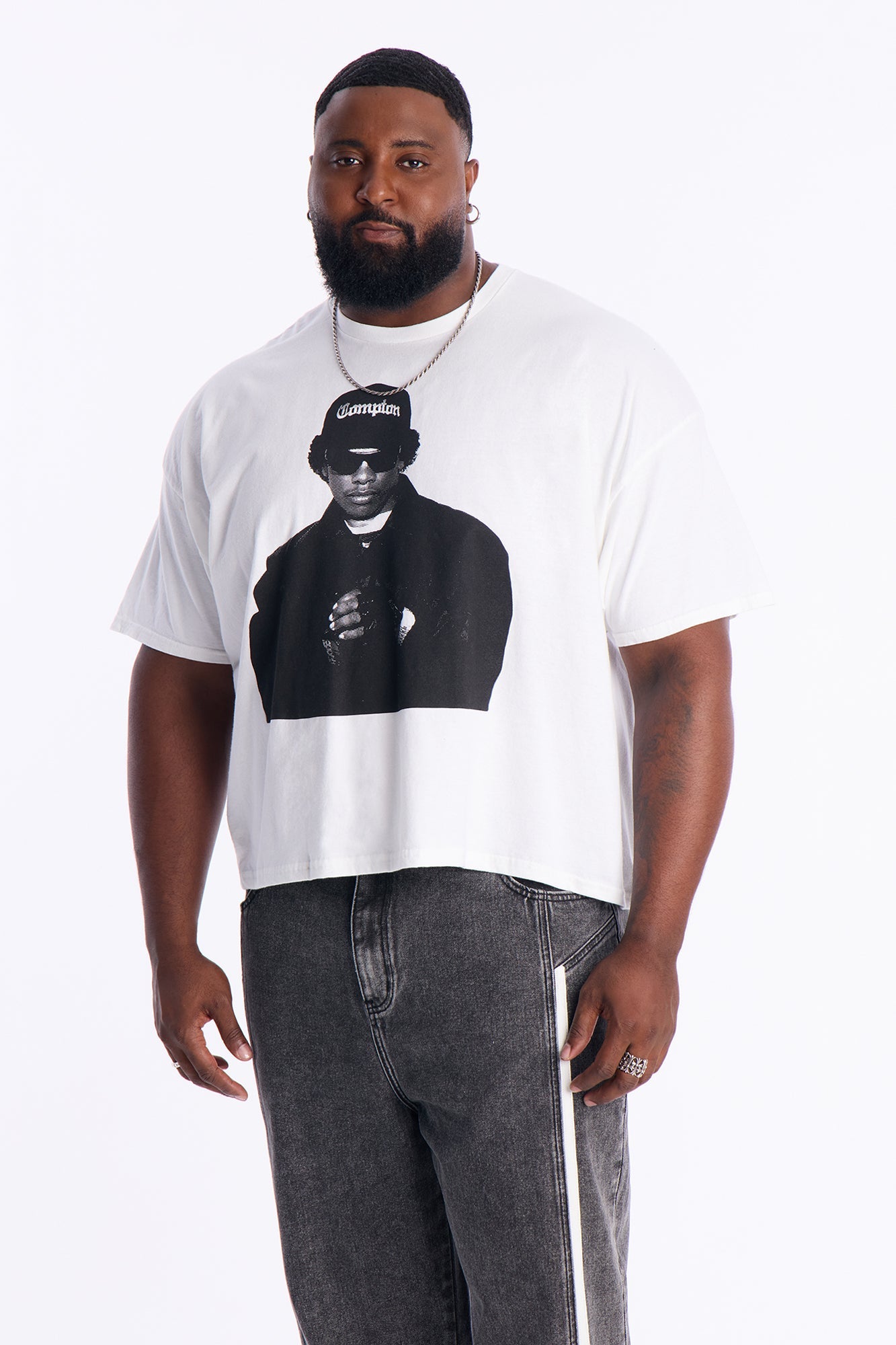 Eazy E Cruisin Boxy Short Sleeve Tee - White
