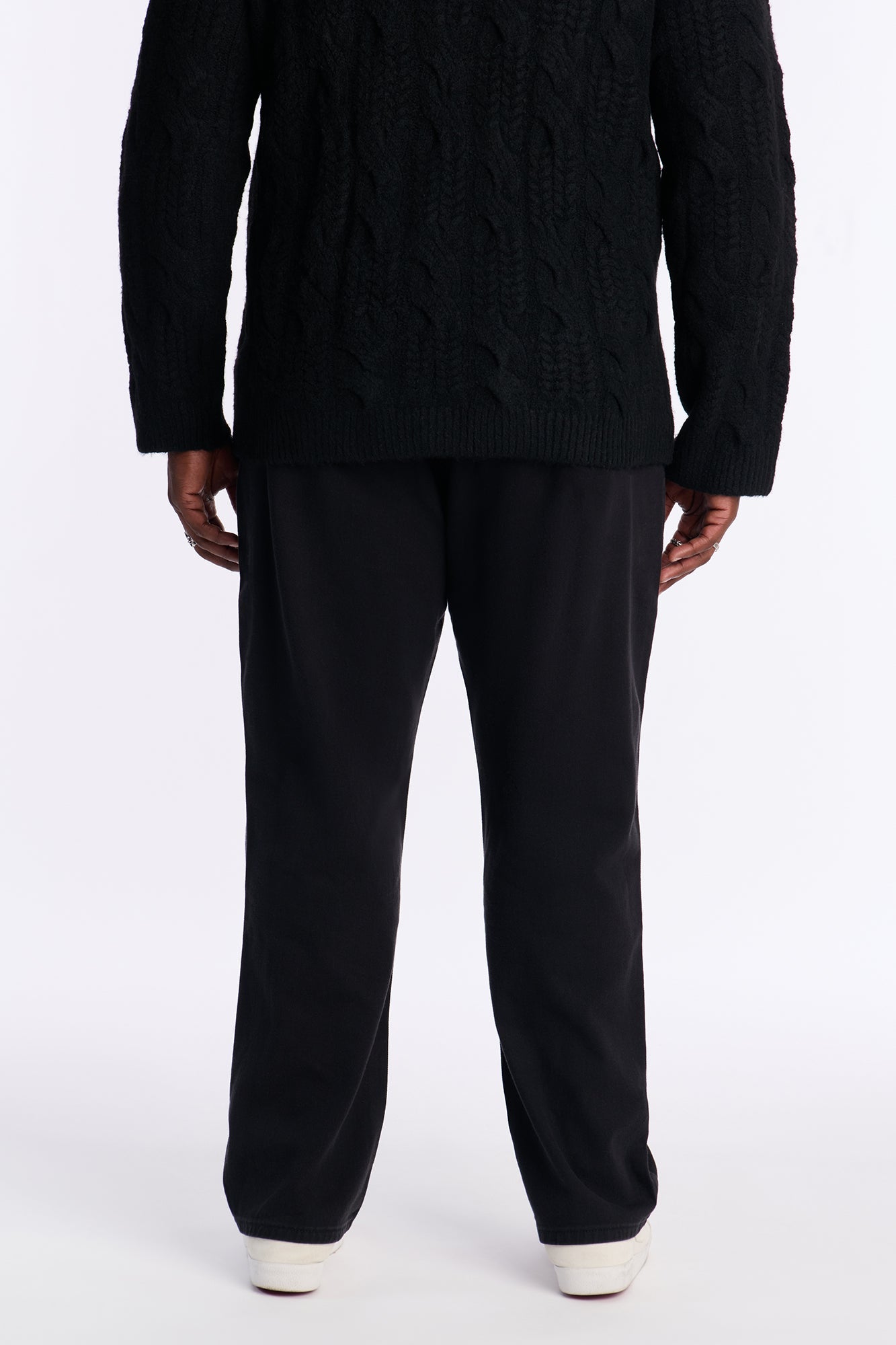 Straight Be Pleated Jean - Black