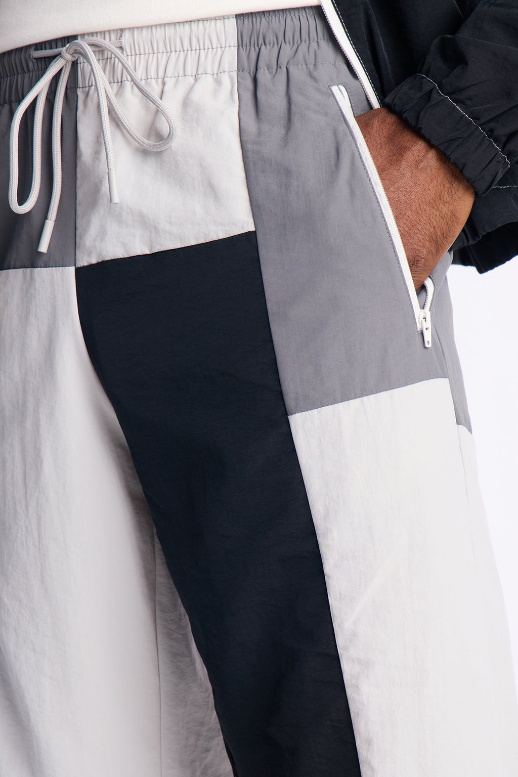 Straight Axel Color Block E-Waist Pant - Black/combo