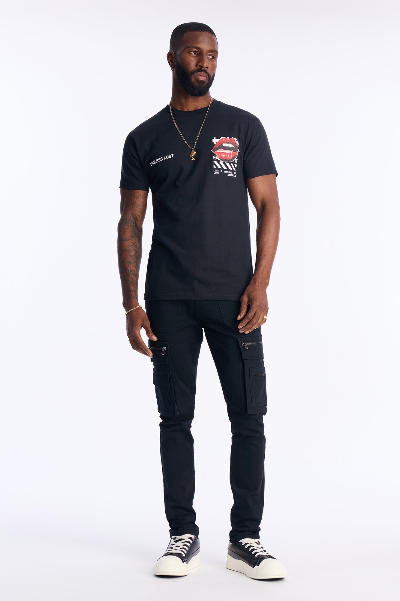 Stacked Skinny Take A Stroll Cargo Zipper Jean - Black