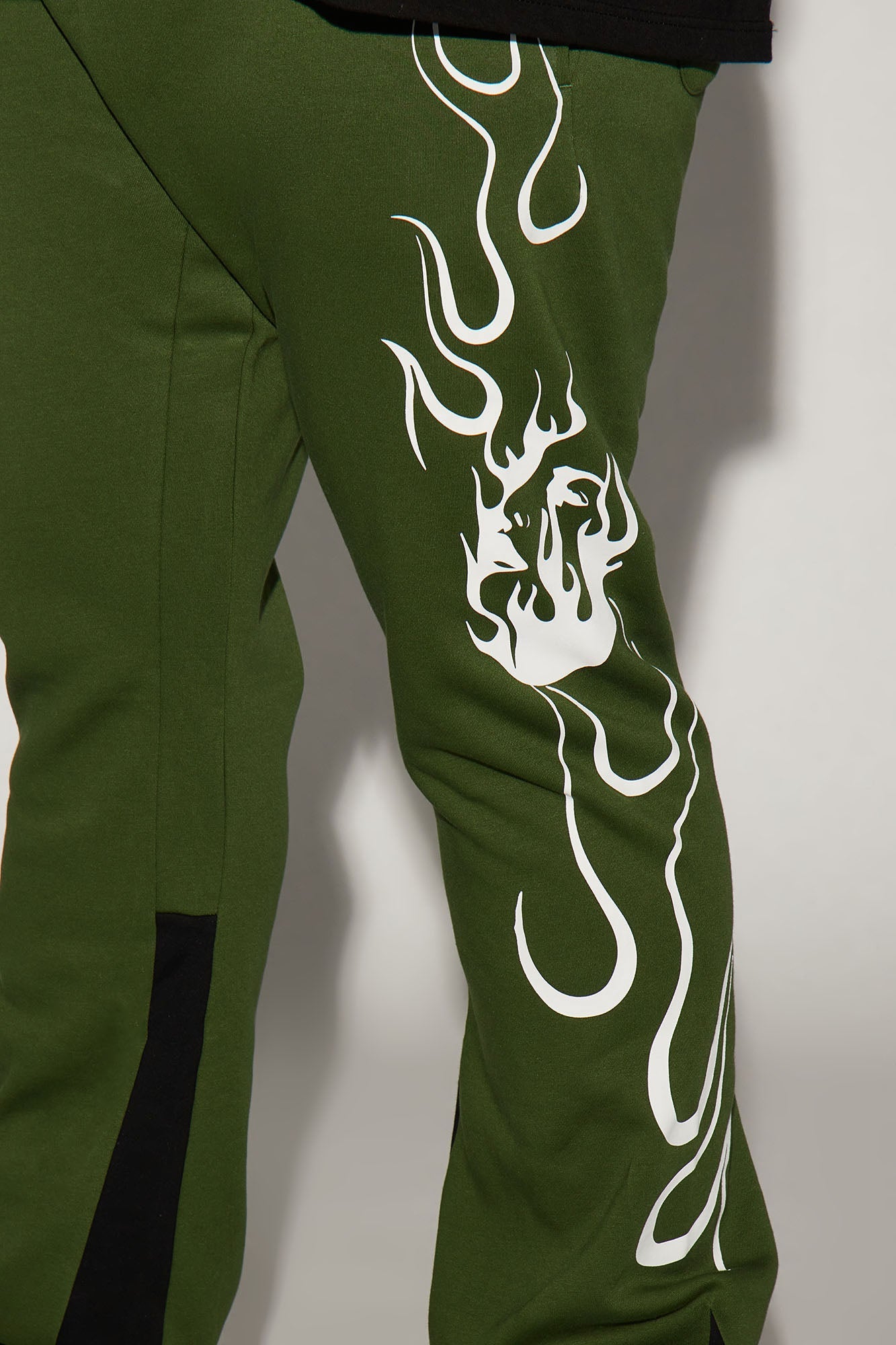 Eternal Flame Flared Sweatpants - Olive