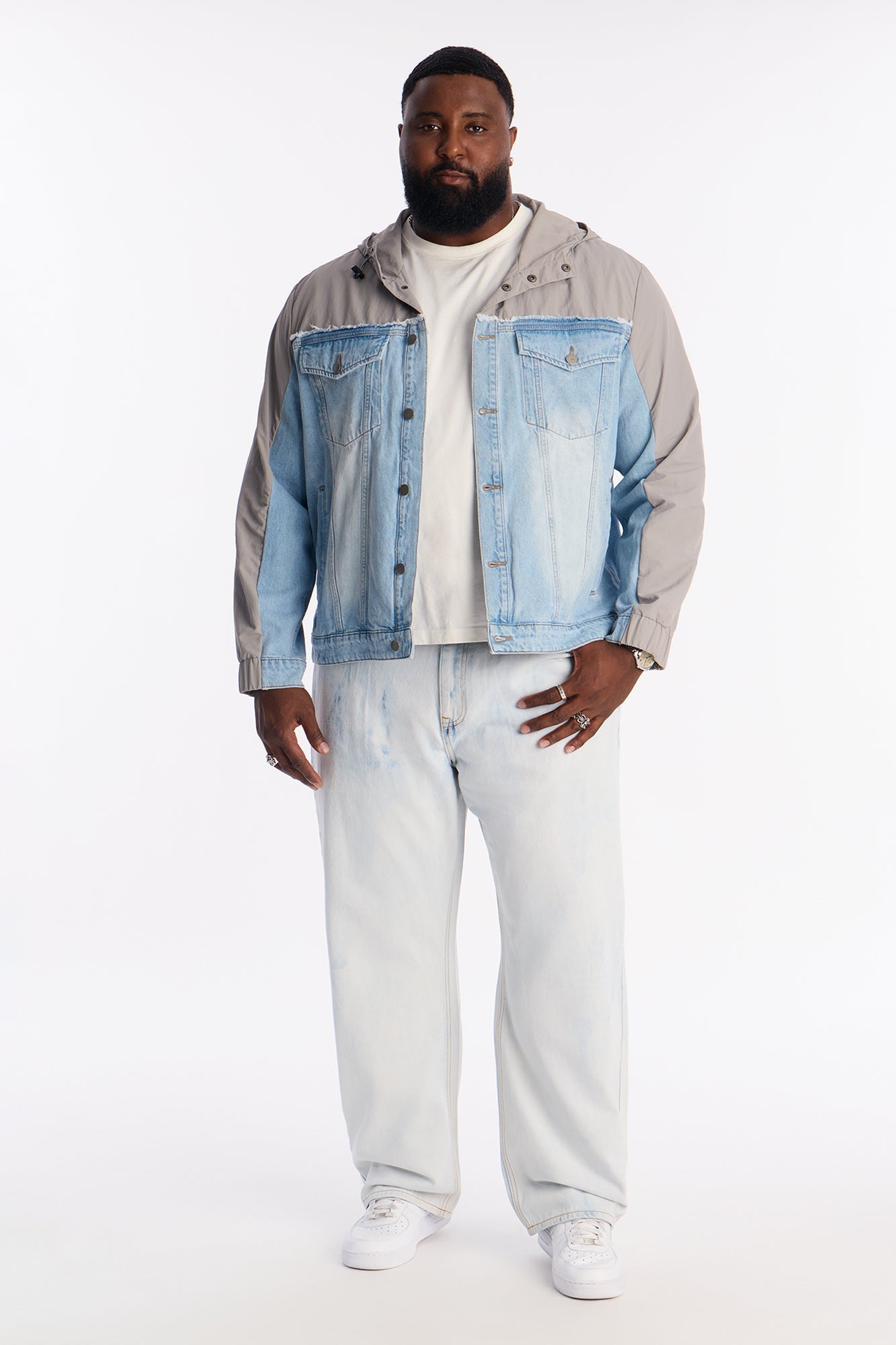 Barrel Bleach Belted Jean - Bleach Blue Wash
