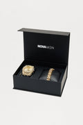 Iced 2 Piece Boxed Jewelry Set - Gold