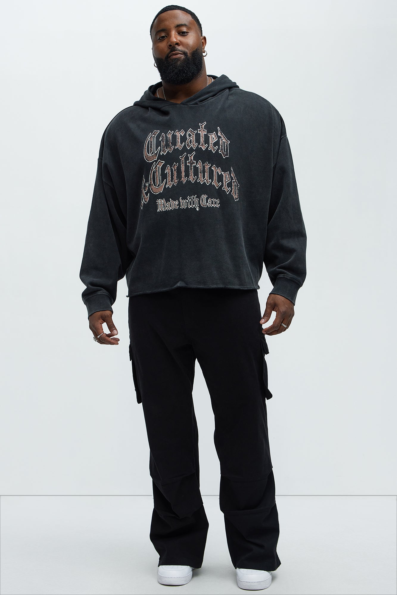 Tyson Curated Oversized Hoodie - Black Wash