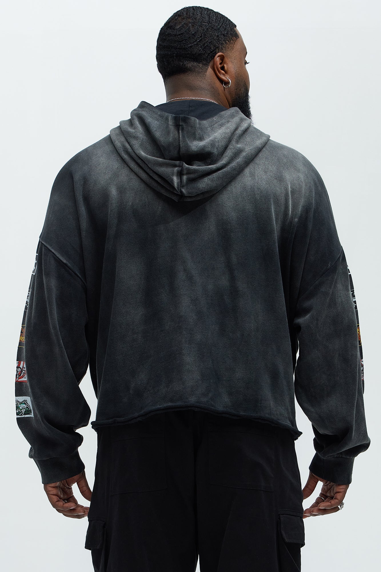 Tyson Speed Demons Boxy Hoodie - Black Wash