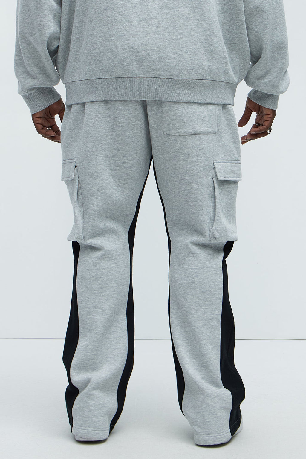 Tyson Flared Cargo Sweatpants - Heather Grey