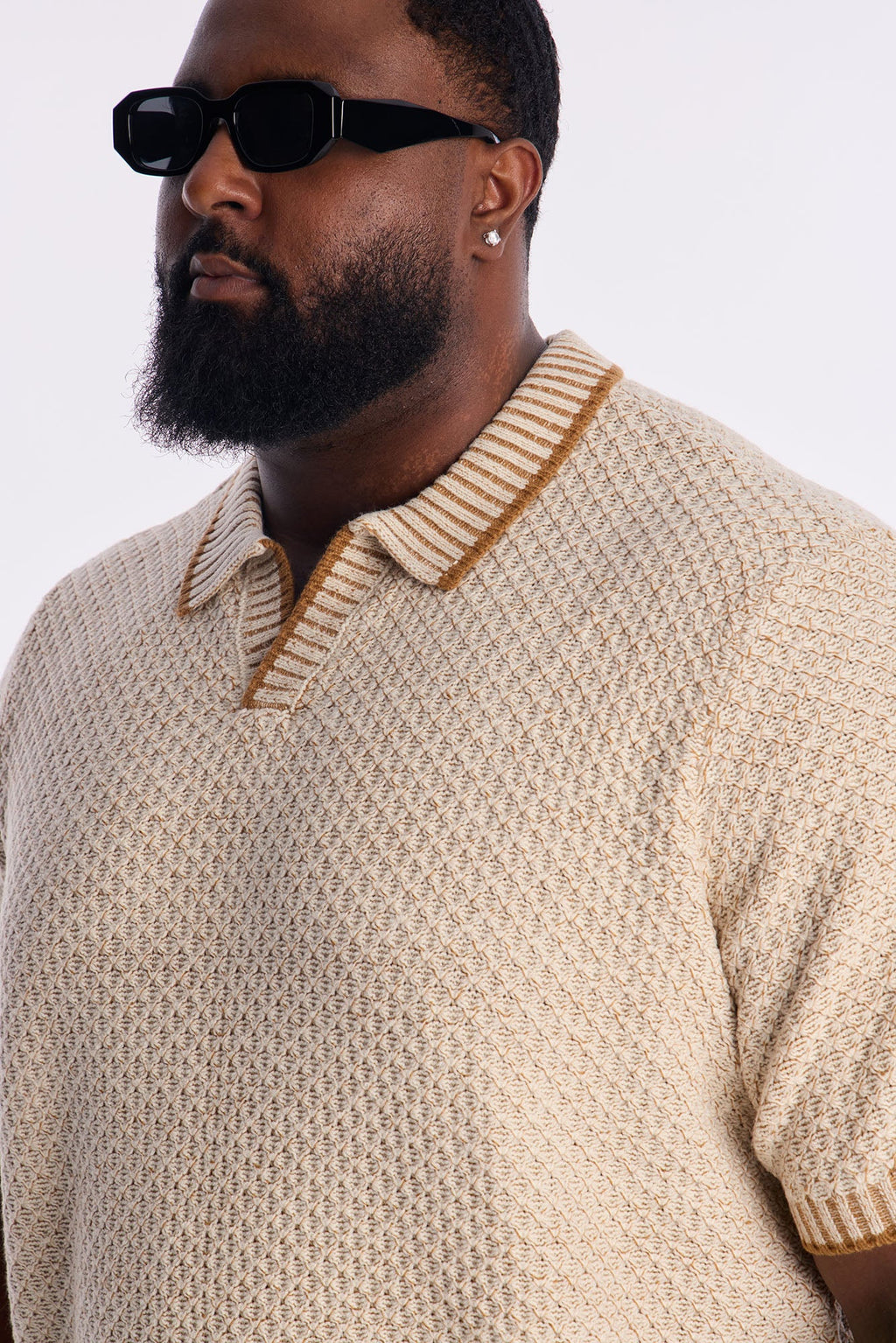 Knit Mercer Johnny Polo - Brown