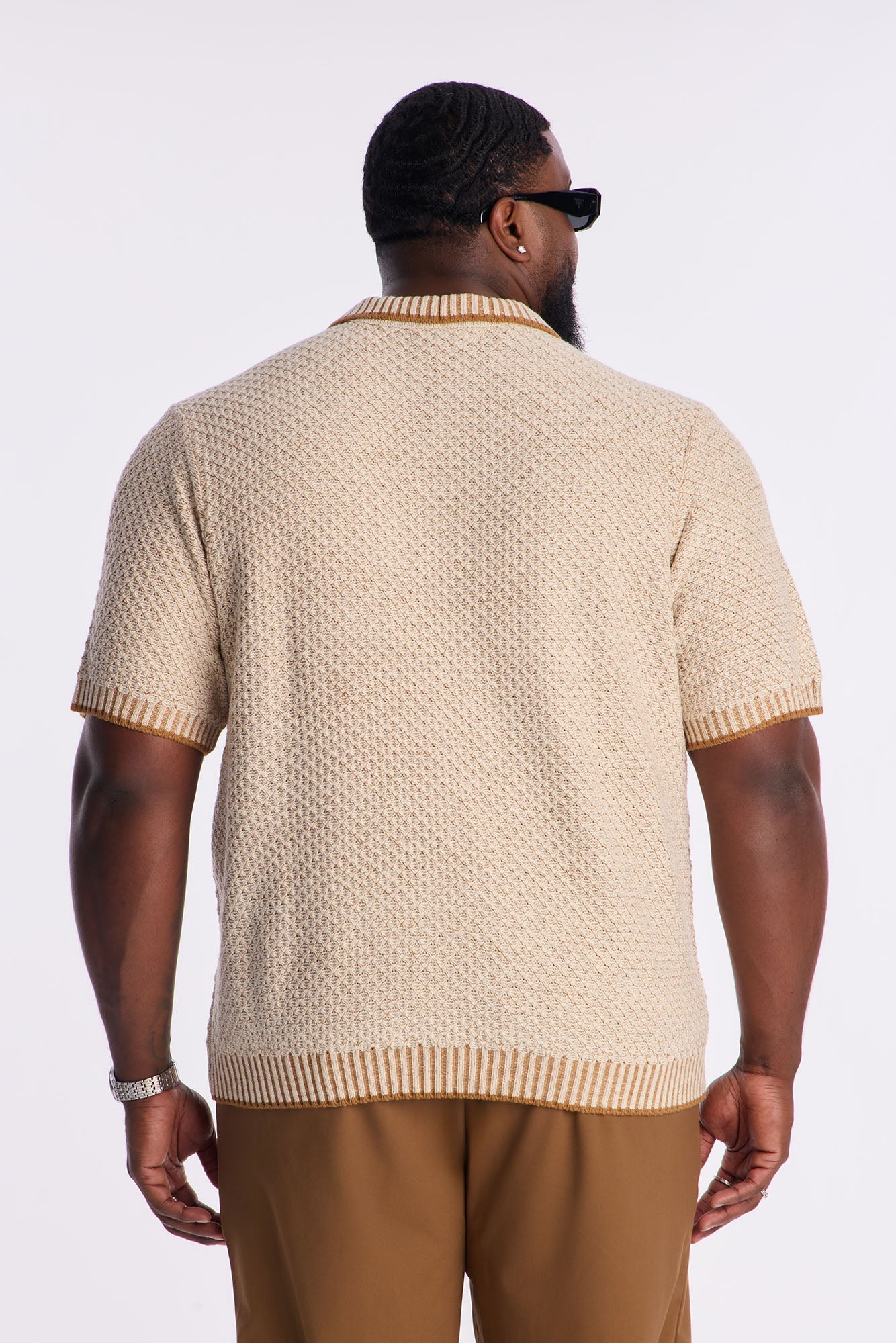 Knit Mercer Johnny Polo - Brown