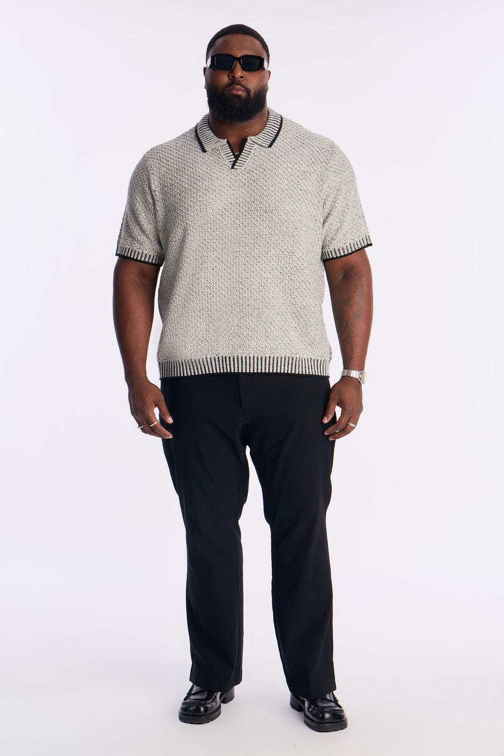 Knit Mercer Johnny Polo - Black