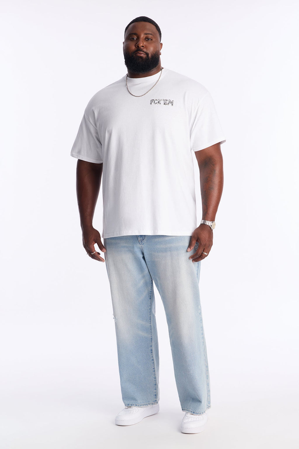 FCK EM Short Sleeve Tee - White