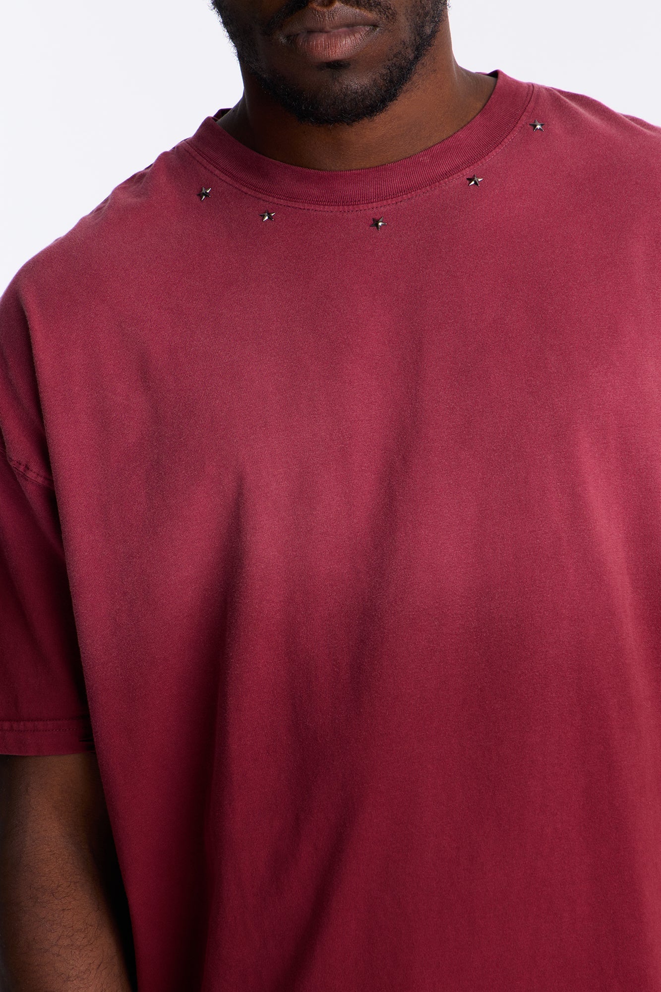 Vintage Wash Relaxed Edge Tee - Red