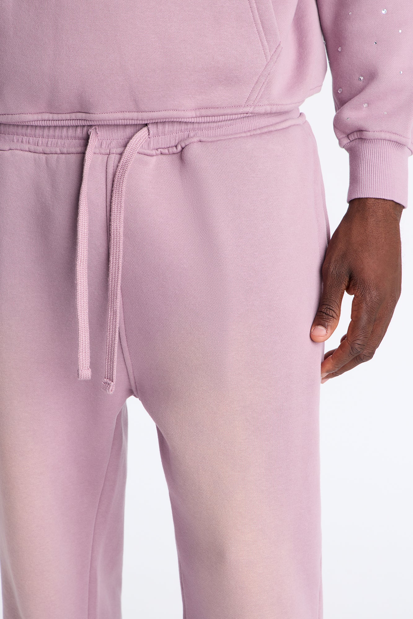 Run Them Rhinestones Relaxed Sweatpants - Pink