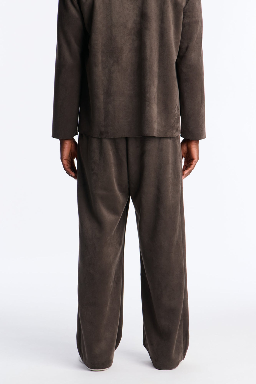 Baggy Noven Edge Suede Guekha Trouser - Grey