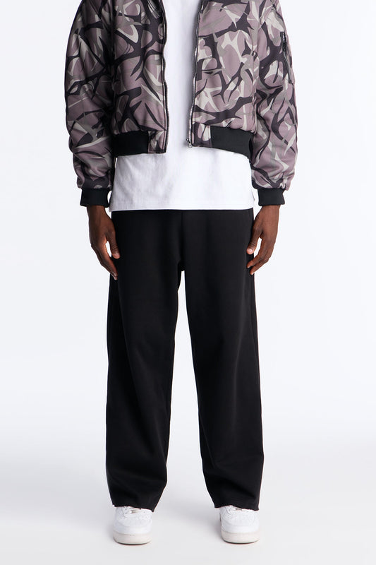 Raw Heavyweight Wide Leg Sweatpants - Black