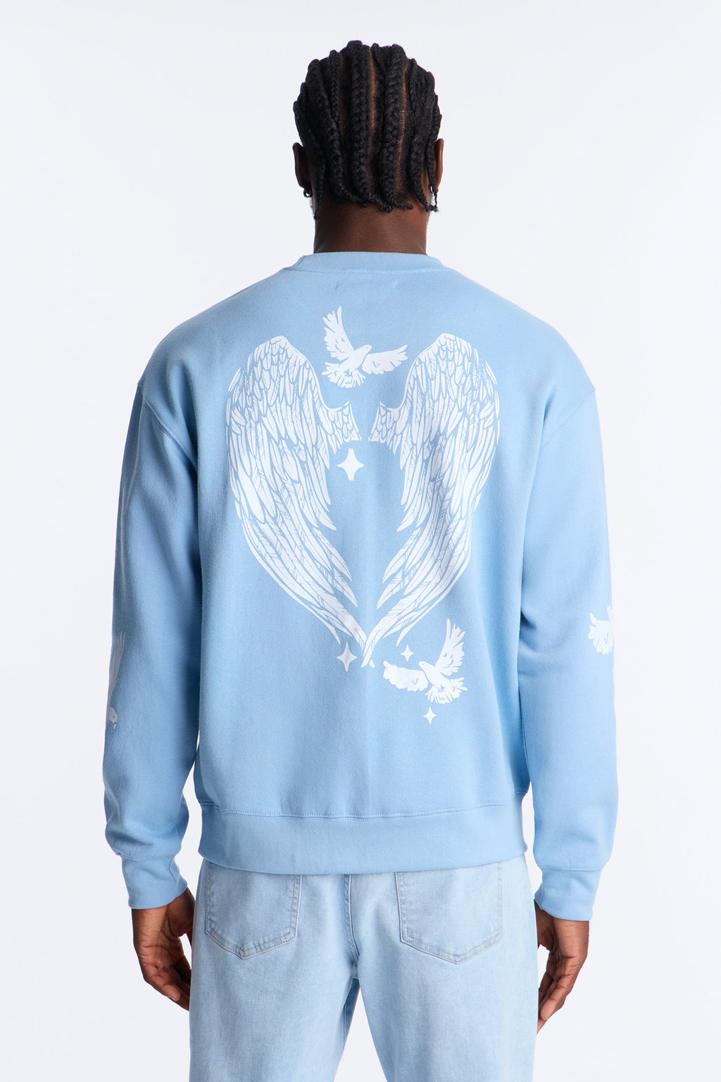 Heaven Sent Crew Neck Sweatshirt - Blue