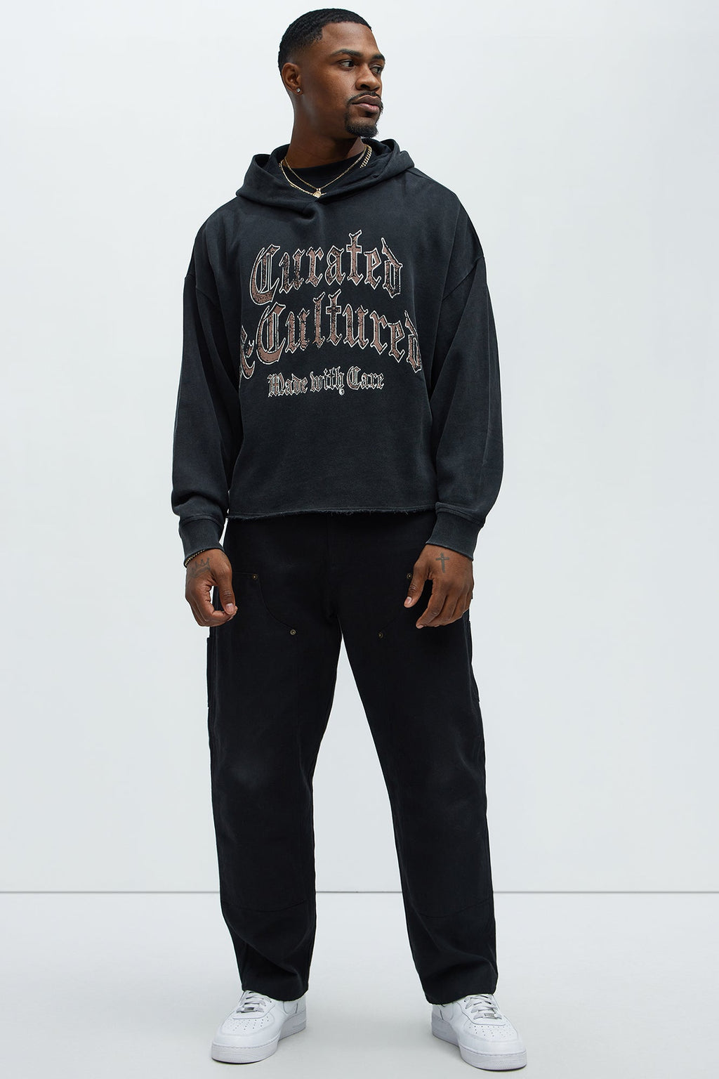 Tyson Curated Oversized Hoodie - Black Wash