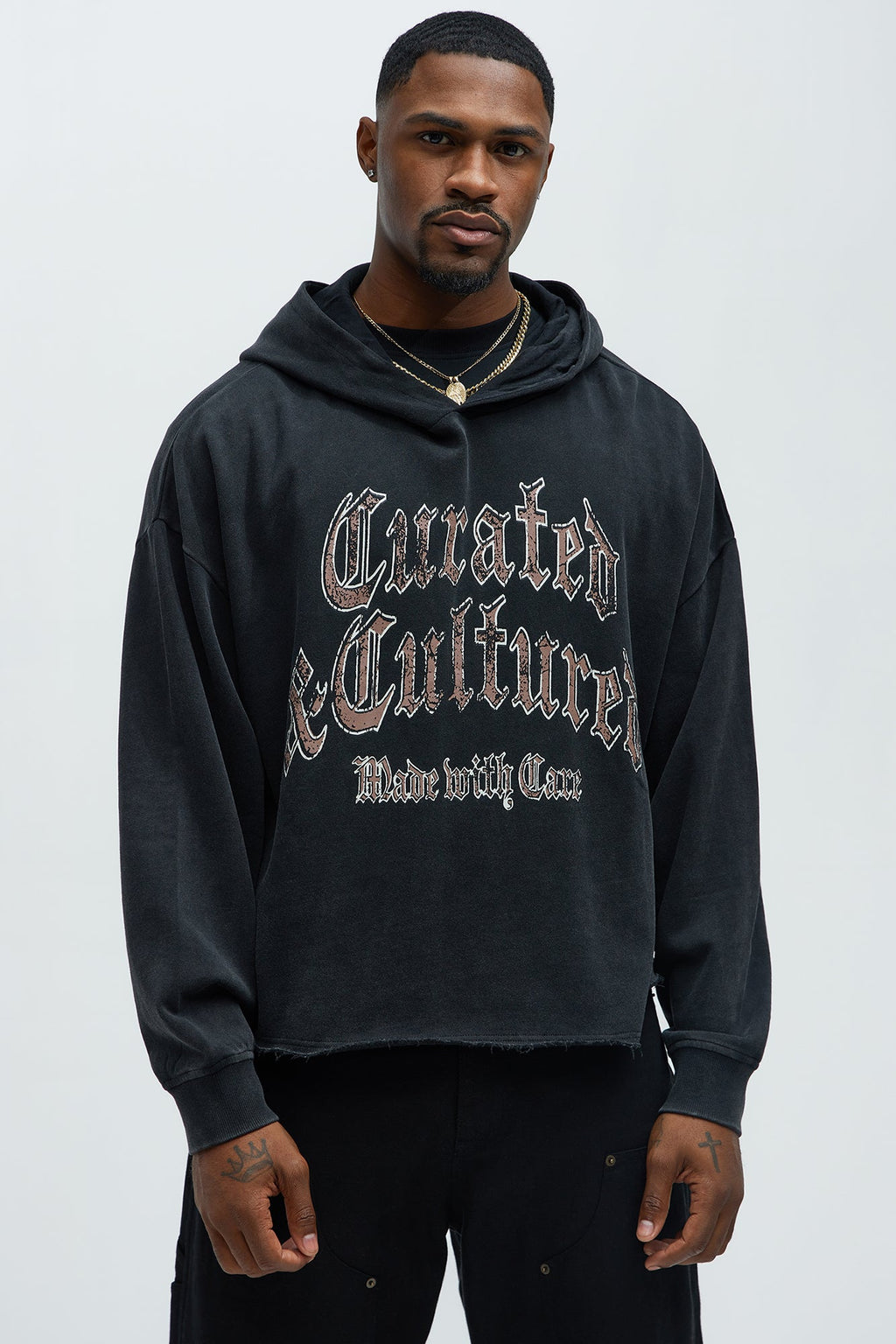Tyson Curated Oversized Hoodie - Black Wash