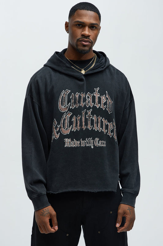 Tyson Curated Oversized Hoodie - Black Wash