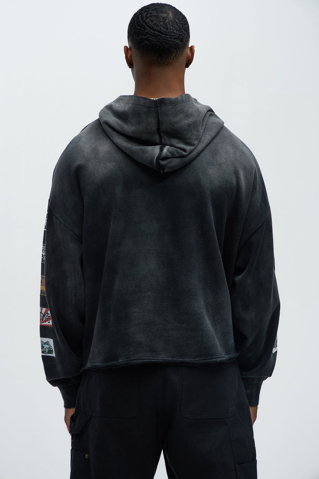 Tyson Speed Demons Boxy Hoodie - Black Wash