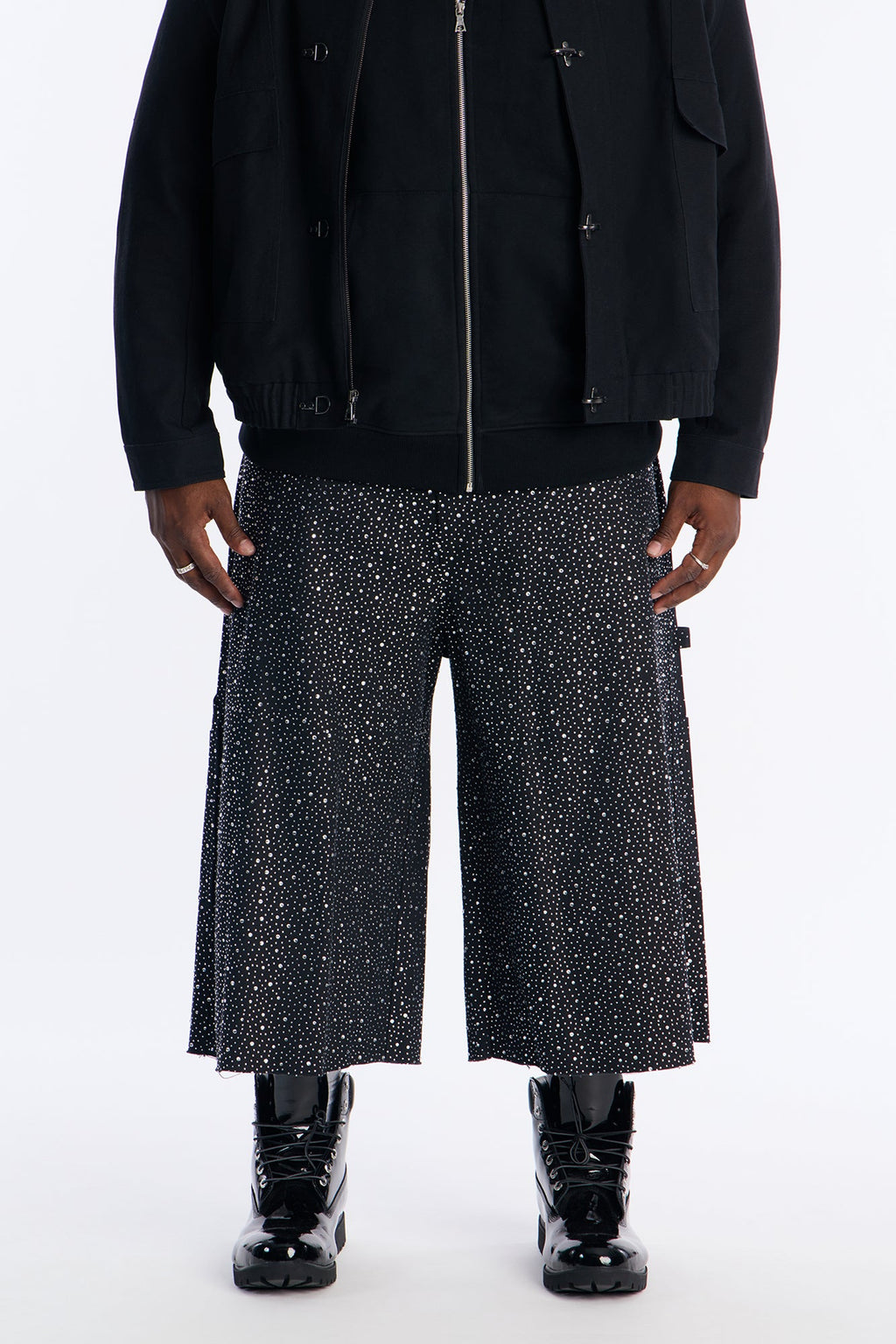 Extreme Baggy Flashing Lights Short - Black