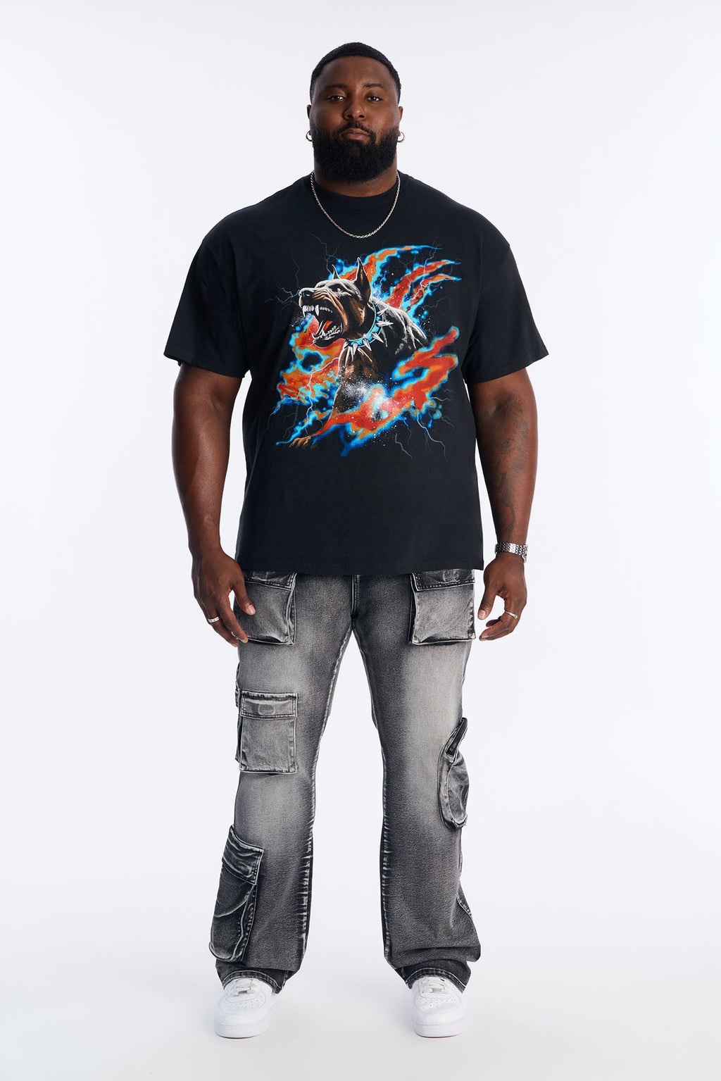 Doberman Rage Short Sleeve Tee - Black Wash