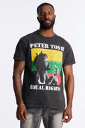 Peter Tosh Vintage Washed Short Sleeve Tee - Black Wash