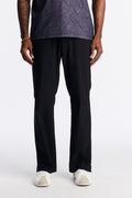 Slim Modern Gabardine Slit Flared Trouser - Black