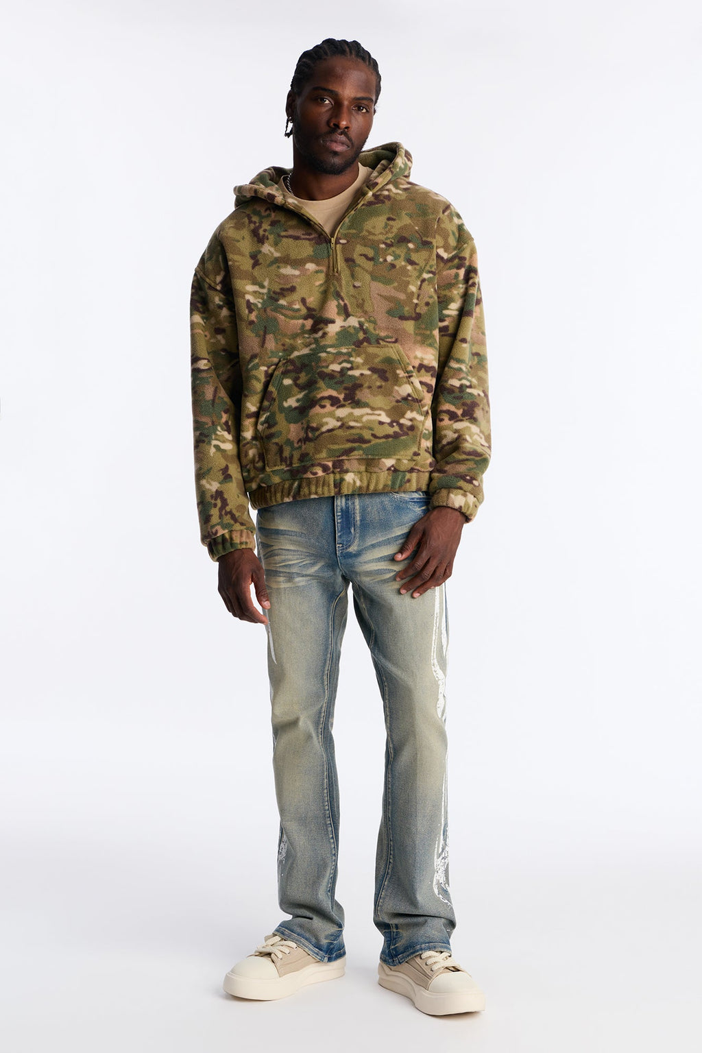 Stacked Skinny Flare Rockstar Life Jewel Jean - Light Wash