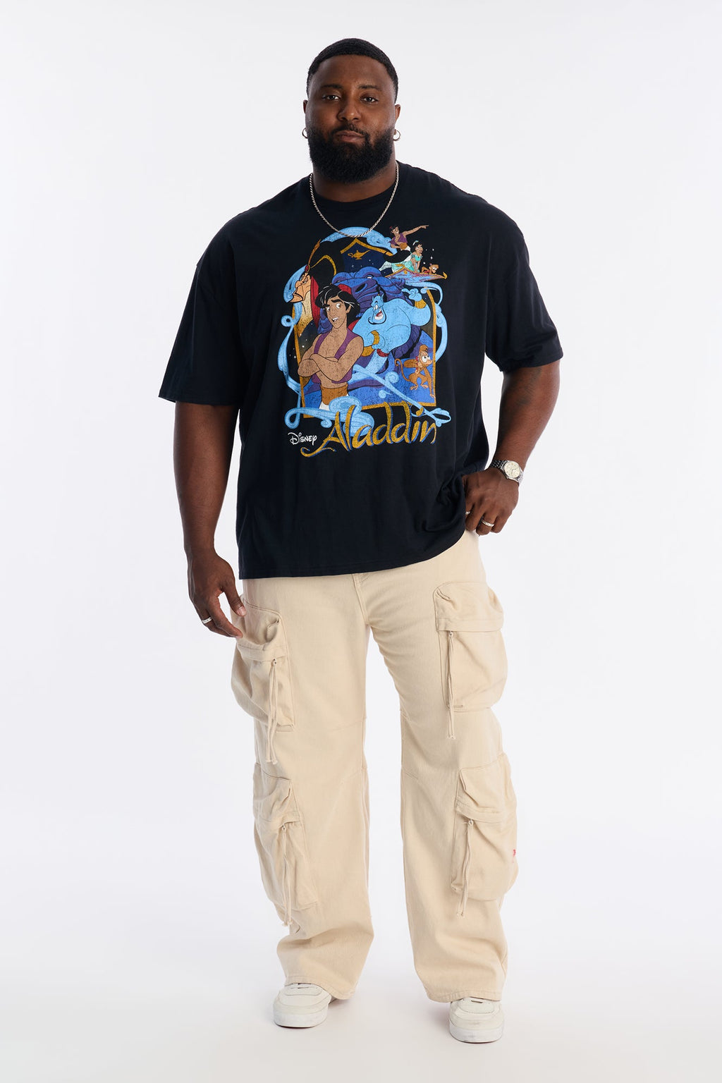 Disney Aladdin Boxy Short Sleeve Tee - Black
