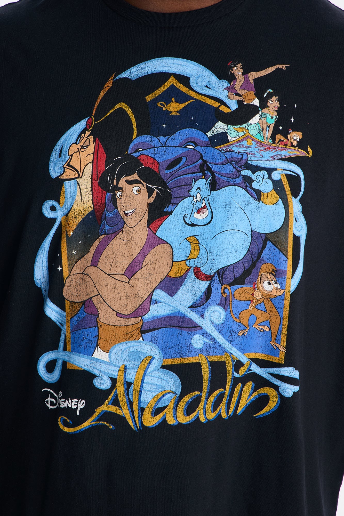 Disney Aladdin Boxy Short Sleeve Tee - Black