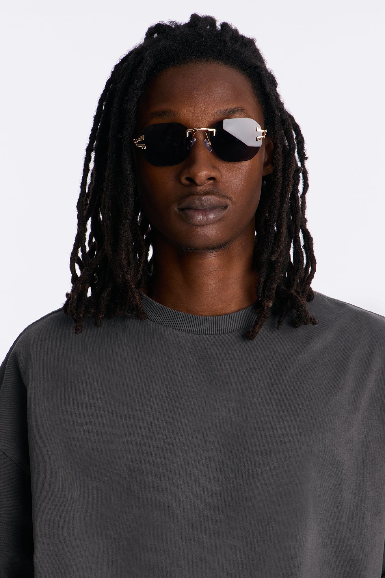 Oval Colored Lenses Metal Sunglasses - Gold/Black