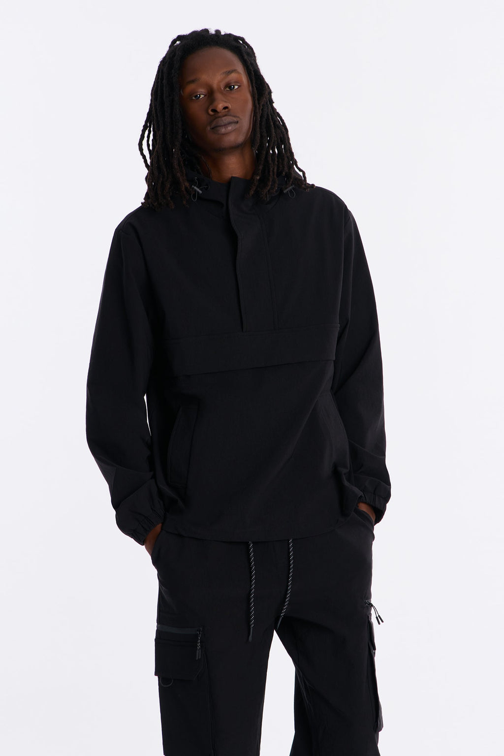 Desert Storm Pullover Anorak - Black