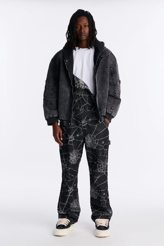 Widow Stitch Jacquard Overall - Black