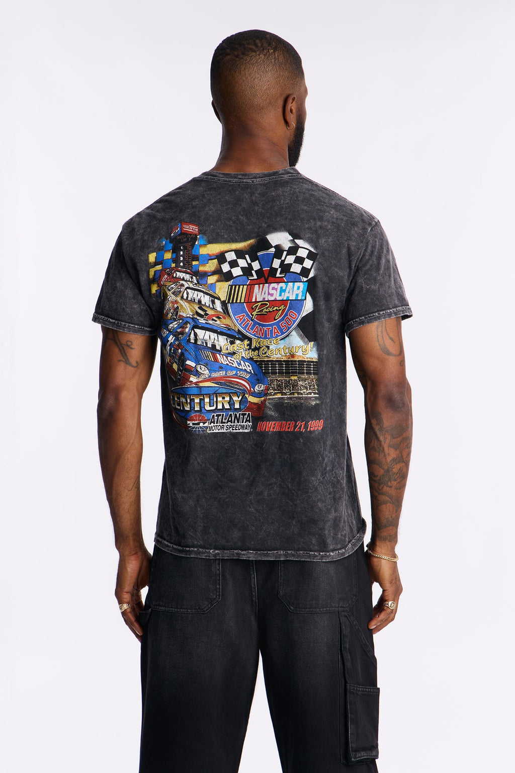 NASCAR Atlanta 500 Vintage Short Sleeve Tee - Black Wash