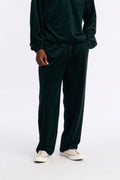 Baggy Velvety Velour Pant - Green