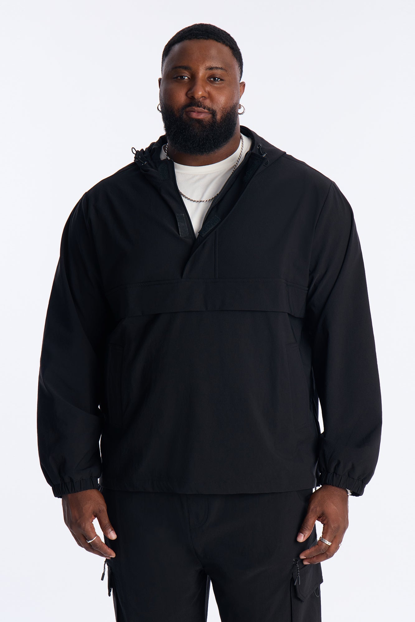 Desert Storm Pullover Anorak - Black