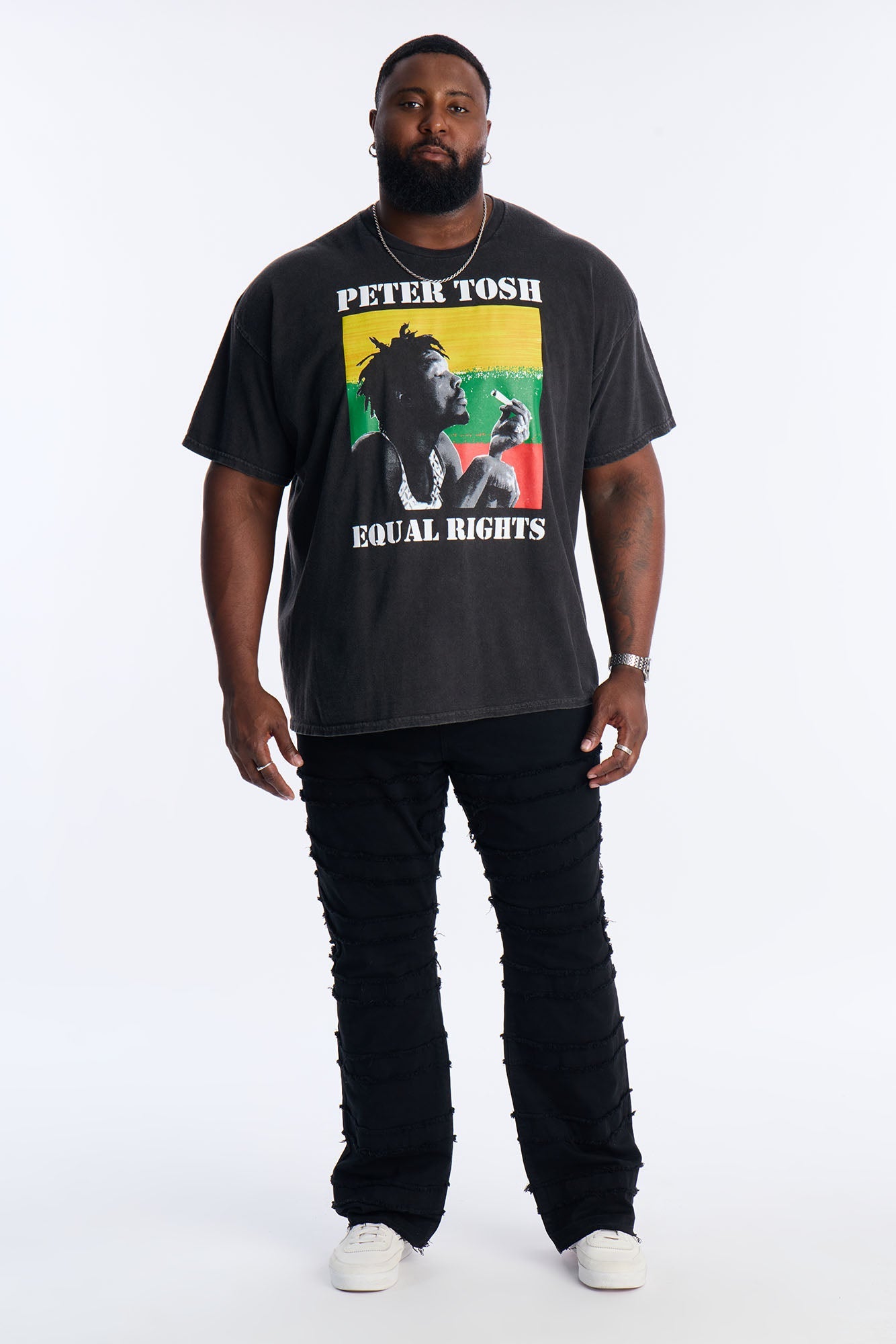 Peter Tosh Vintage Washed Short Sleeve Tee - Black Wash