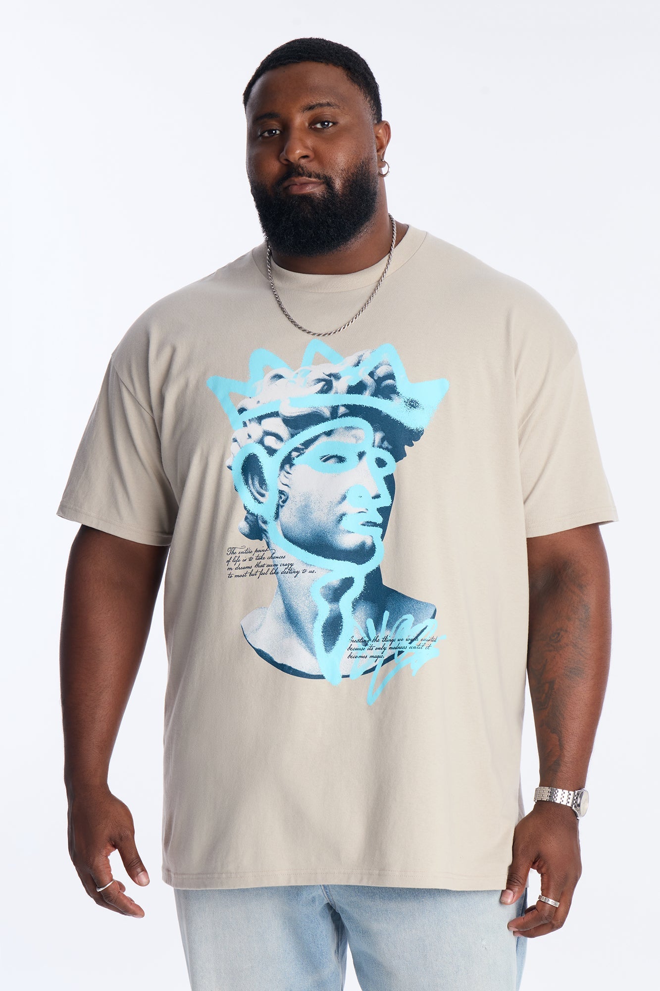 King Me Short Sleeve Tee - Grey