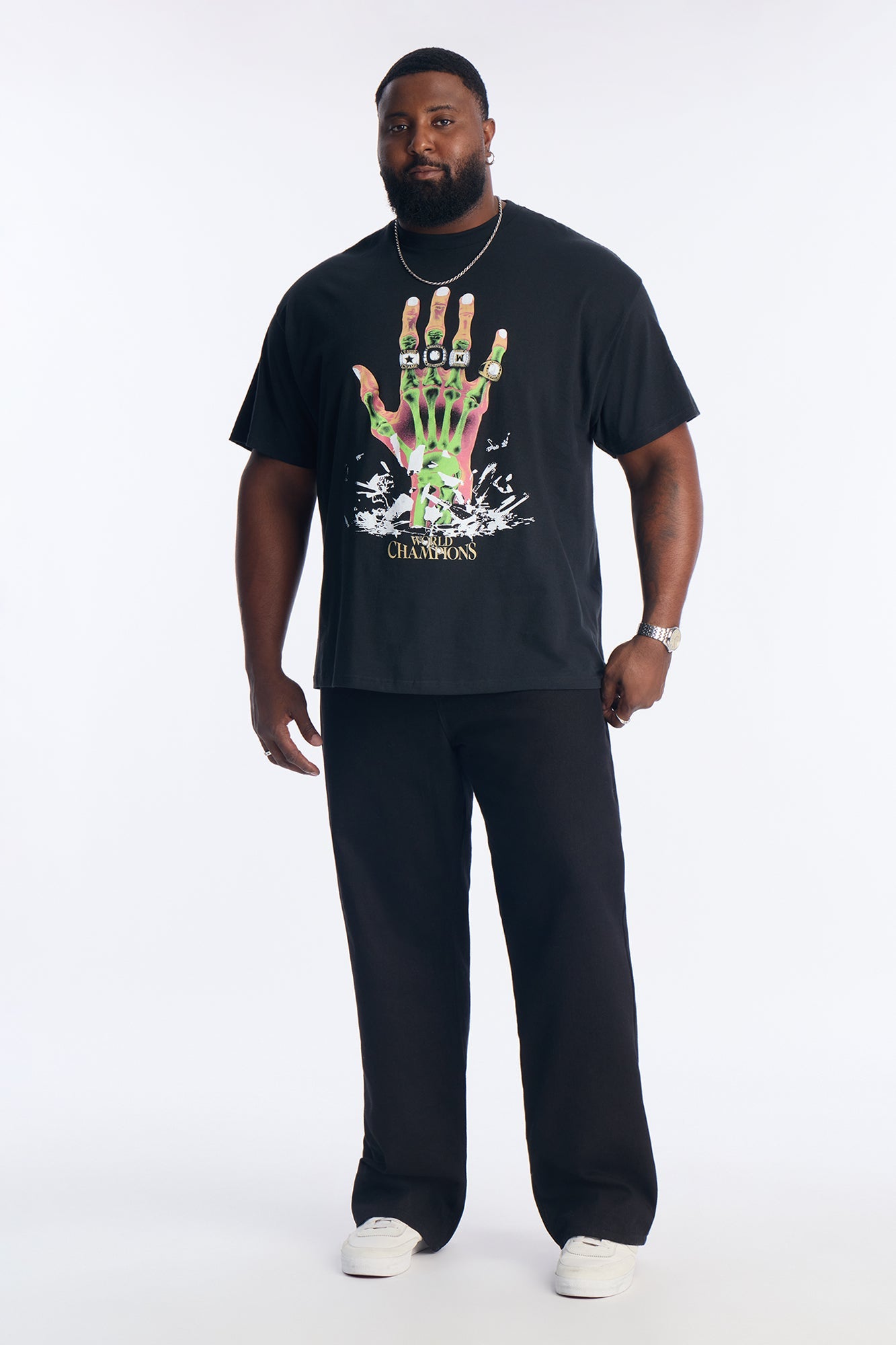 Forever World Champs Short Sleeve Tee - Black Wash