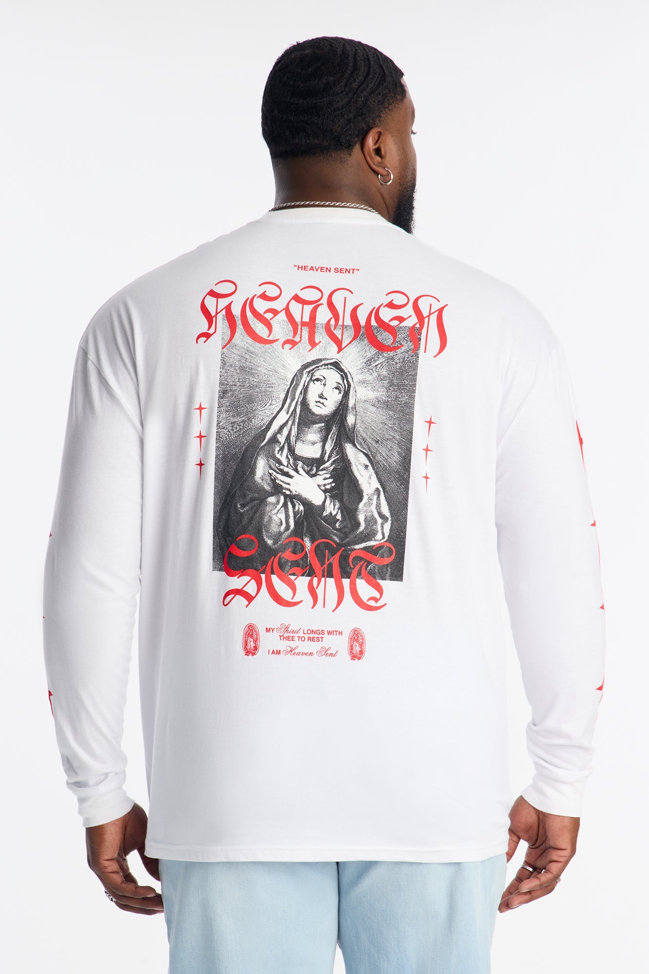 Heaven Sent Crusade Long Sleeve Tee - White
