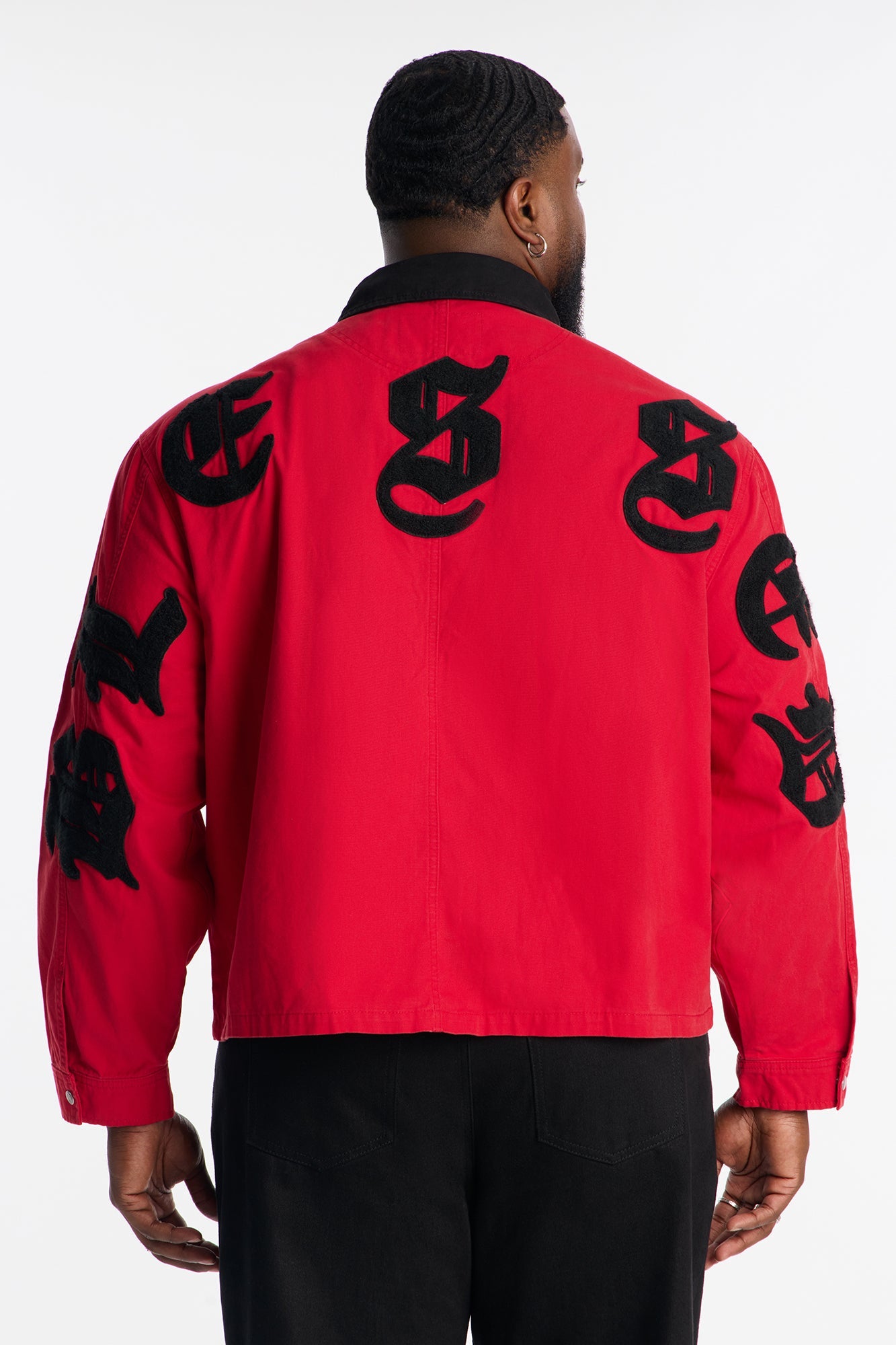 Cropped Destiny Work Jacket - Red