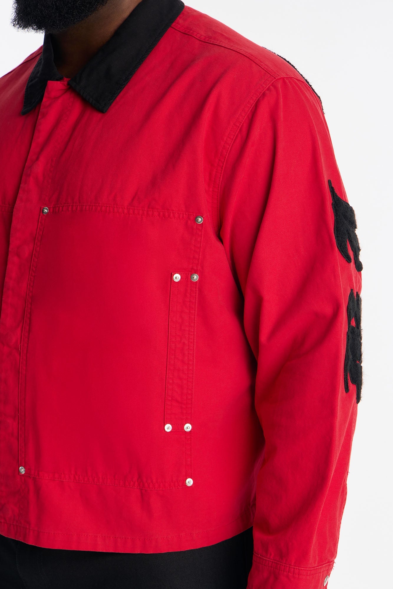 Cropped Destiny Work Jacket - Red