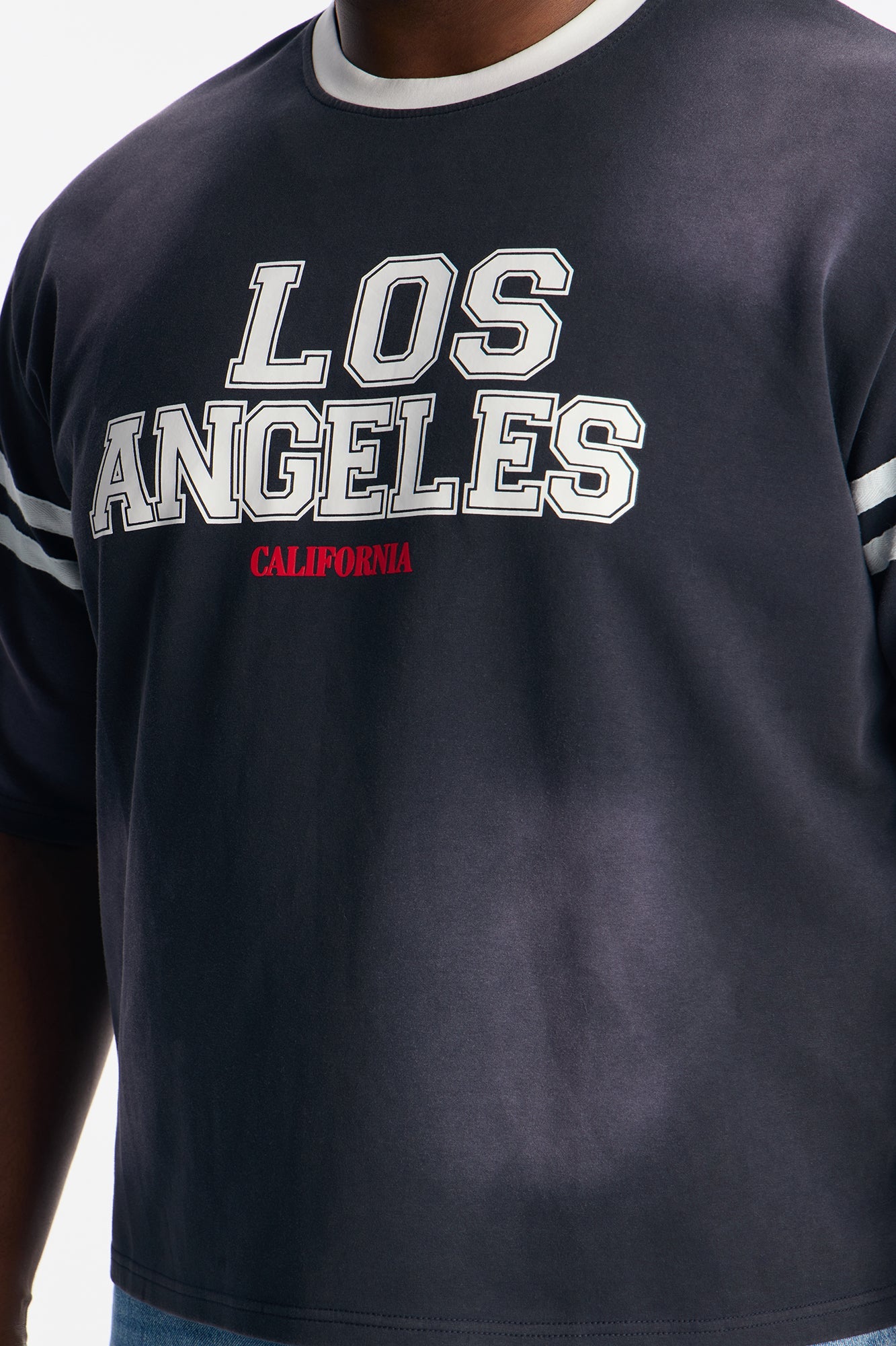 Retro Varsity HDK Tee - Black Wash