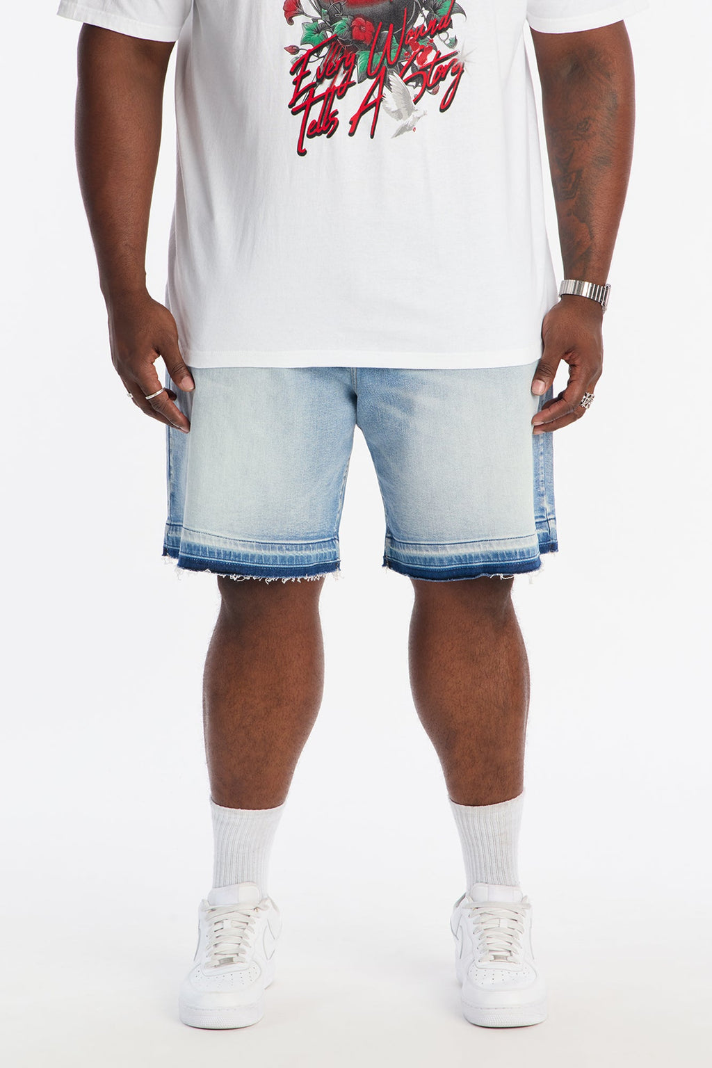 Run Around Relaxed Denim Shorts - Light Wash