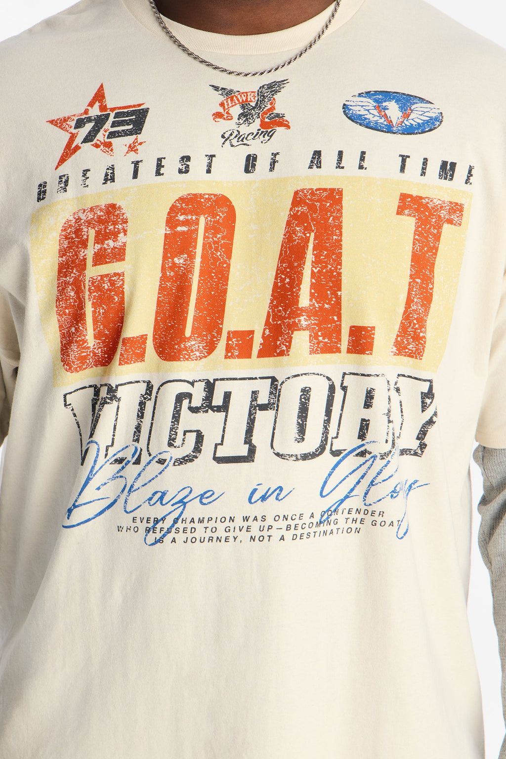 GOAT Thermal Twofer Tee - Natural/combo