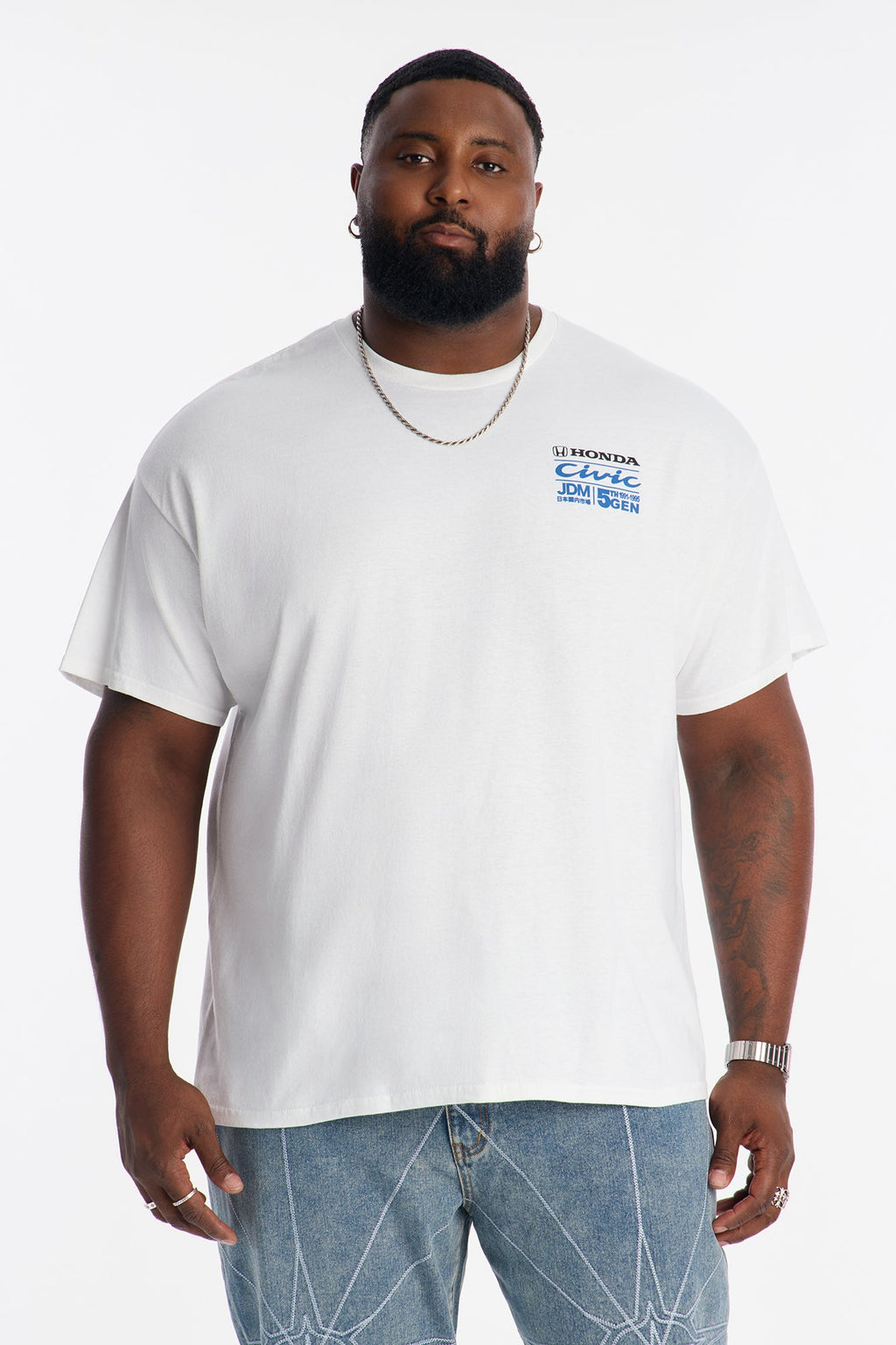 Honda Civic Hatchback JDM Short Sleeve Tee - White